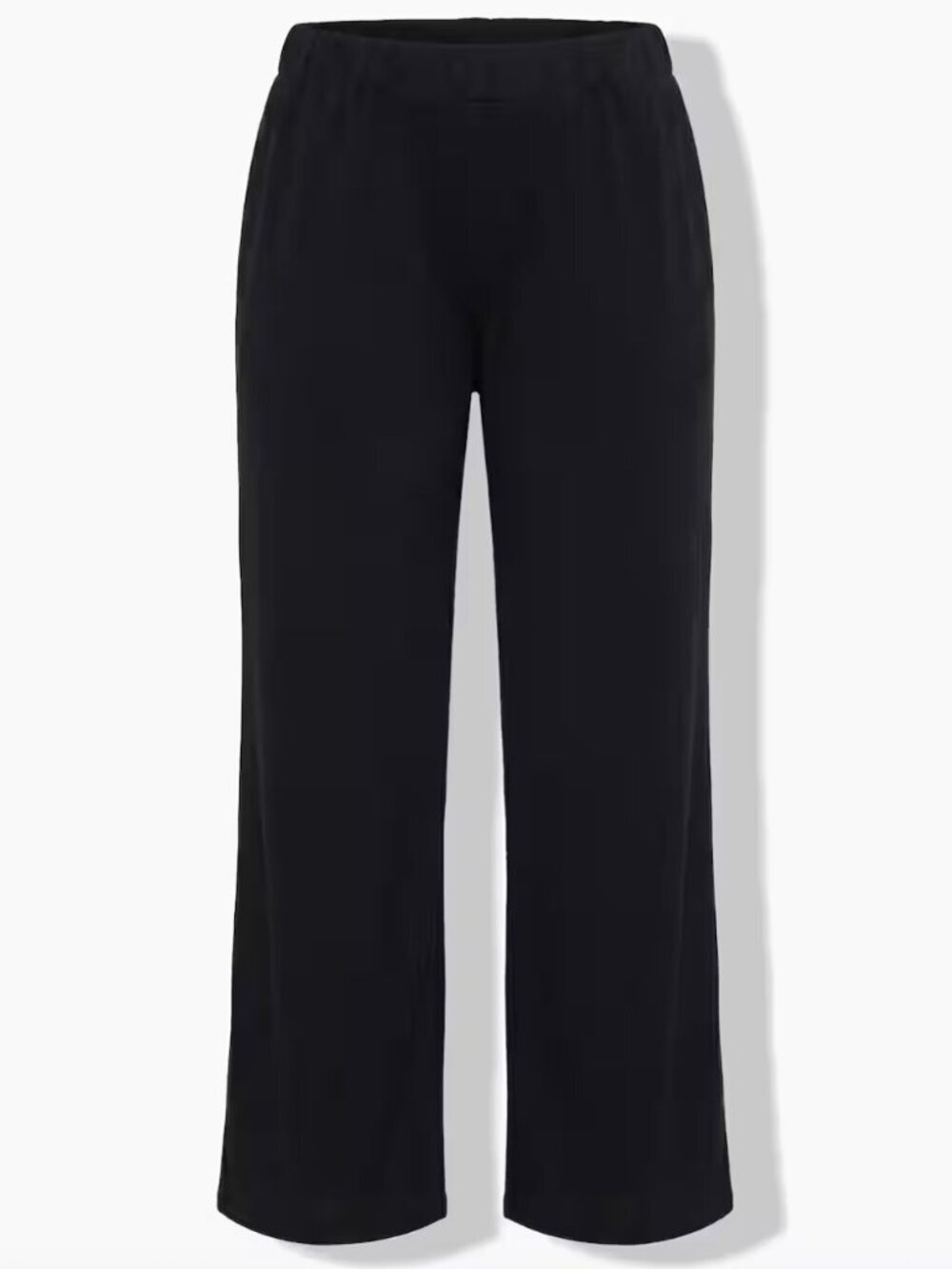 Ulla Popken Black Flowy Elastic Waistband Wide Leg Pants Plus Size US20/22 Basic